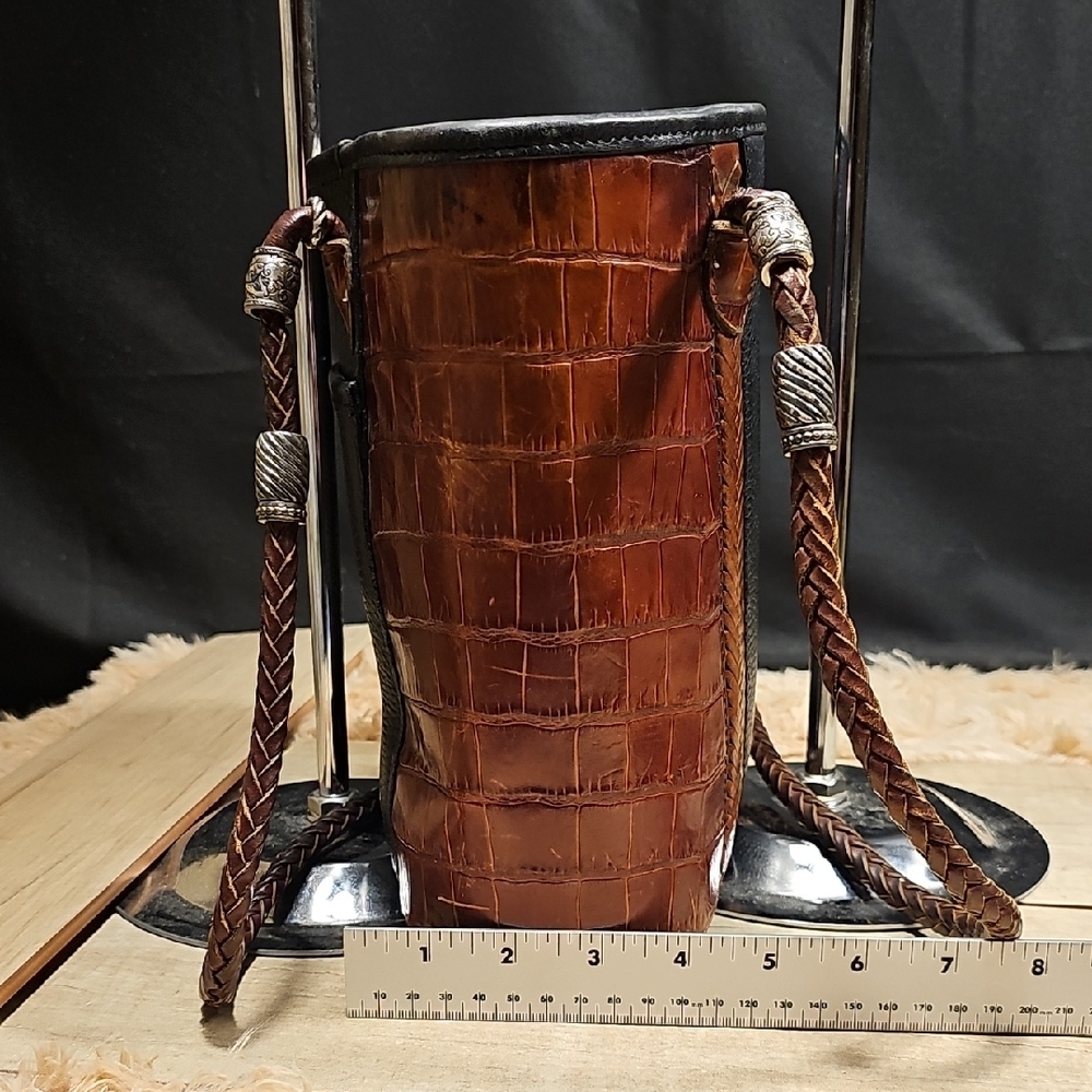 Black Leather Patch with Logo - image 4